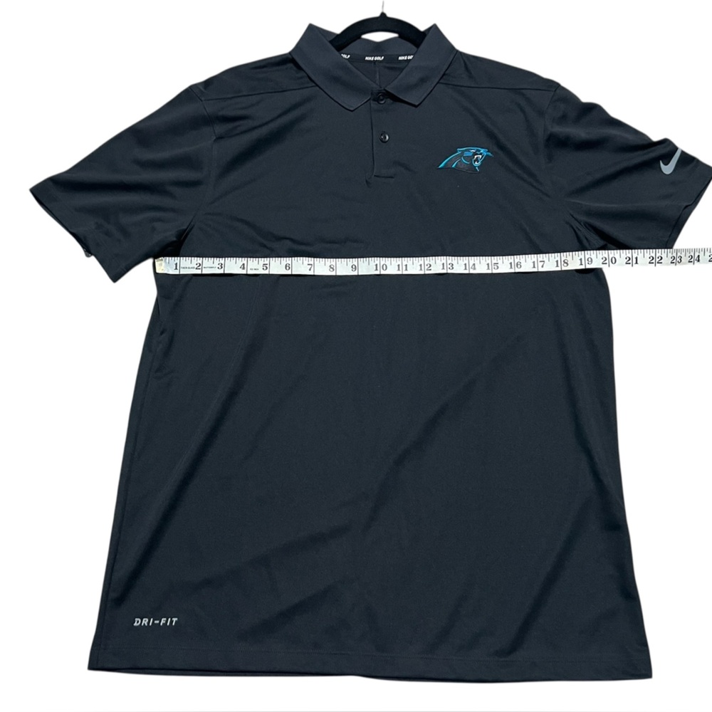 Nike Dri-FIT Carolina Panthers NFL victory Polo shirt black size medium football - Picture 3 of 14
